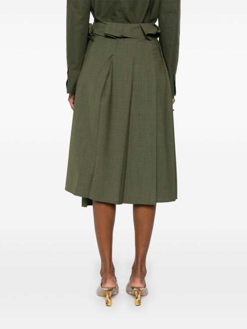 wrap midi skirt